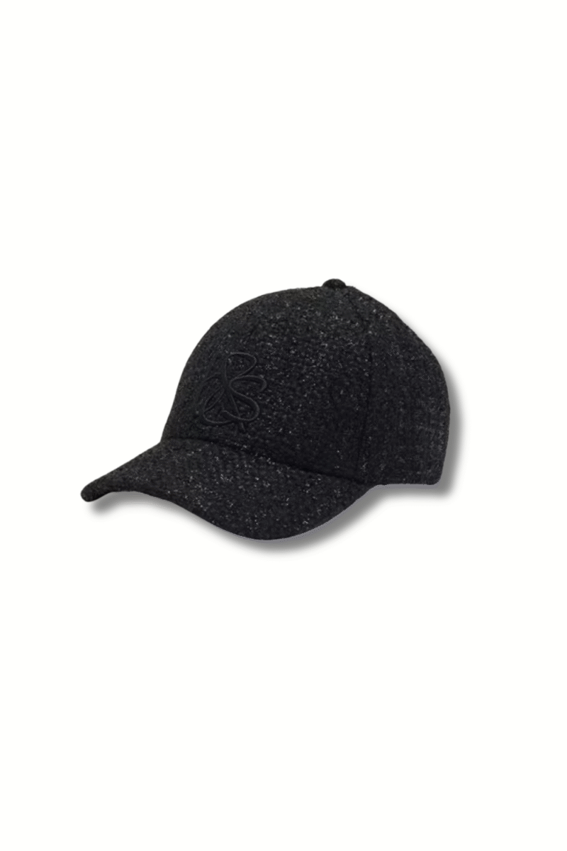 Casquette noire en tweed ba&sh style chic femme pour look minimaliste et tenue de bureau moderne