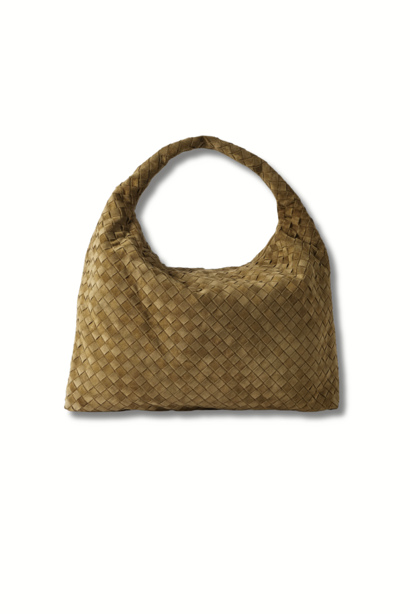 Sac cabas Bottega Veneta Hop large Intrecciato en suède pour look chic femme luxe et tenue élégante de bureau